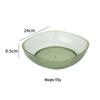 Abay Minimalist Gold-Rimmed Striped Fruit & Snack Plate Set