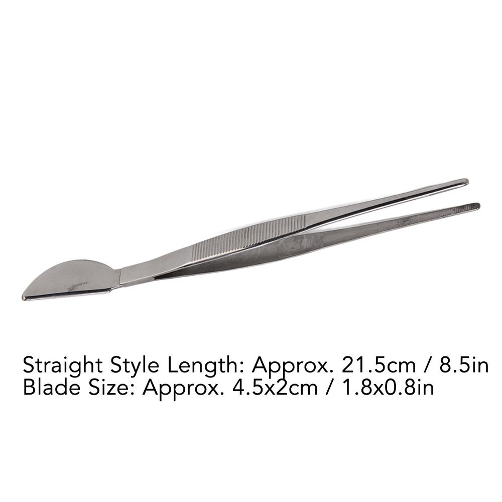 Rust Proof Bonsai Tweezers Set Crescent Moon Head Long Plant Tweezers Rake Spatula Tools