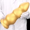 Gode géant en silicone doré avec ventouse, plug anal, jouet sexuel pour fisting, sangle sur pénis, bite réaliste BDSM, convient aux deux