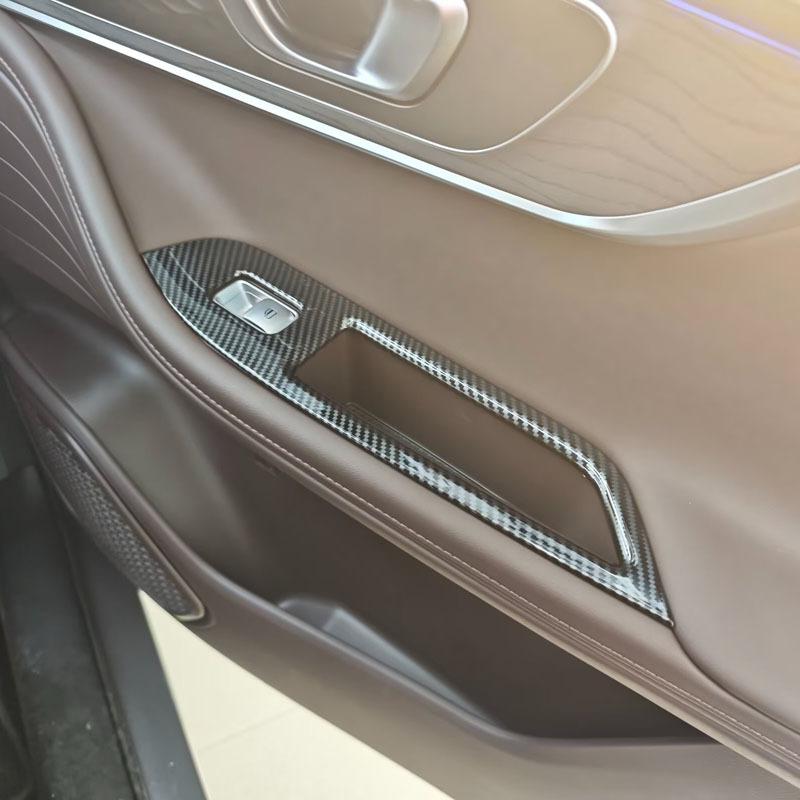 Für Chery Omoda 5 C5 2024 Zubehör ABS Carbon Auto Tür Armlehne Fensterheber Schalter Knopf Panel Abdeckung Zierleiste Aufkleber