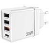 Verbatim Network Charger 30W 3Xusb-A/Usb-C Pd 3.0 Chr-30Eu2 White/White 49701