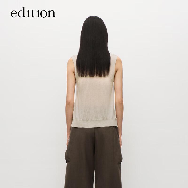Edition Sleeveless Cross-Design Wool Sweater