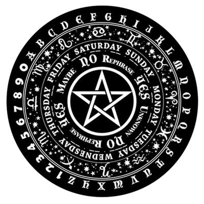 Round Carved Rubber Pendulum Board Dowsing Divination Board Witchcrafts Wiccan Altar Supplies Metaphysical Message Board