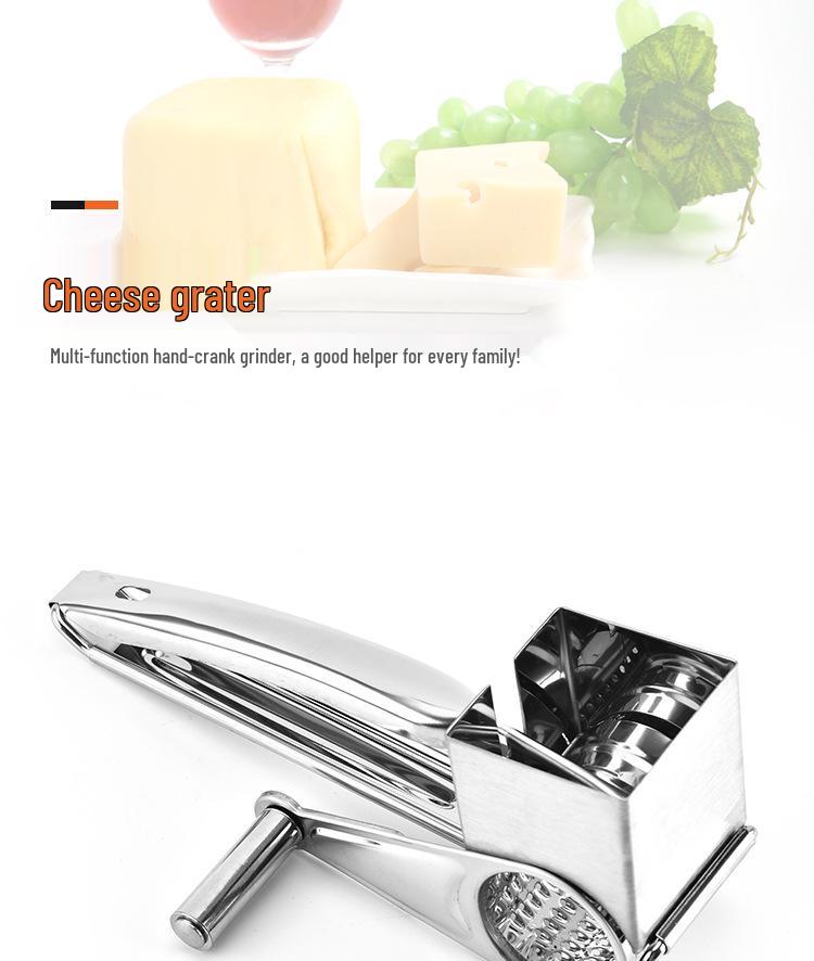 Stainless Steel Hand-Crank Rotary Cheese Grater