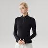 Women's Stand-Up Collar Half-Zip Slimming Yoga Sweatshirt - Warm, Thick, Breathable Long Sleeve Outerwear