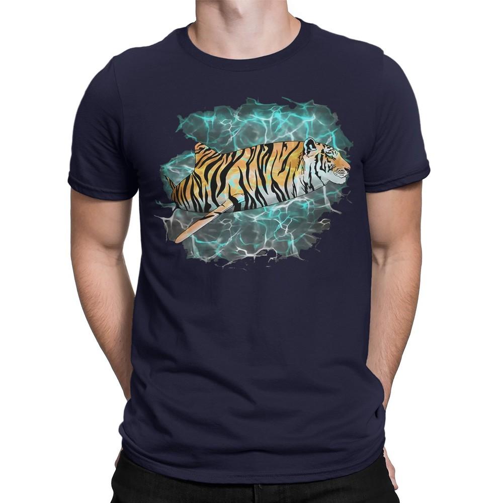 Tiger Shark Cats Animals Cute Funny Pun Humor Mens Womens TShirts Top
