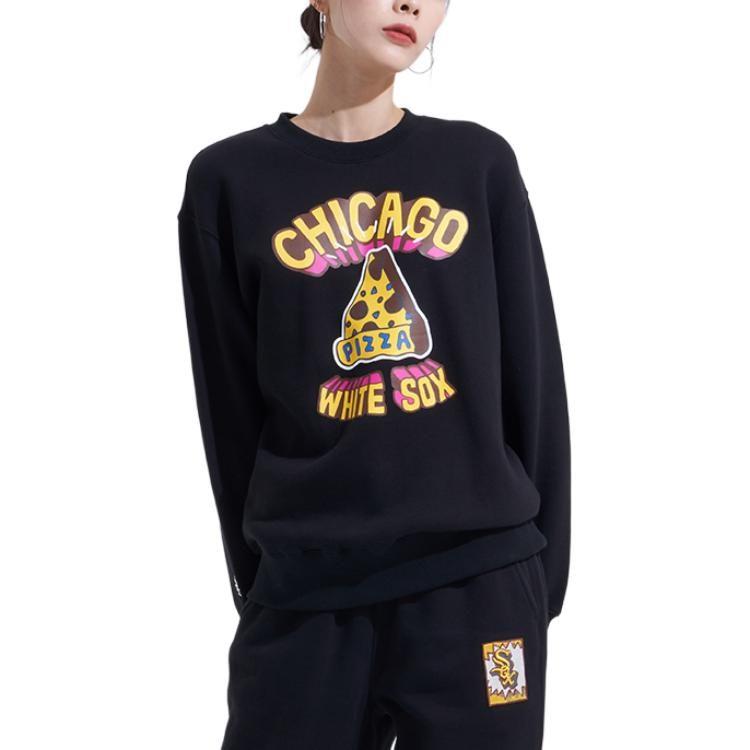 MLB Sweatshirts Unisex Black Crew Neck Moderate Other 3AMTC0126-44BKS