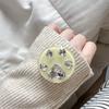 Rhinestone Cat Claw Solid Color Ring Round Telescopic Mobile Phone Airbag Bracket Paste Niche Girl Decoration