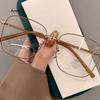 Metal Eyeglass Frame Ultra Light Square Large Frame Women's Eyeglass Frame Ultra Light Optical Prescription Glasses Blue Light