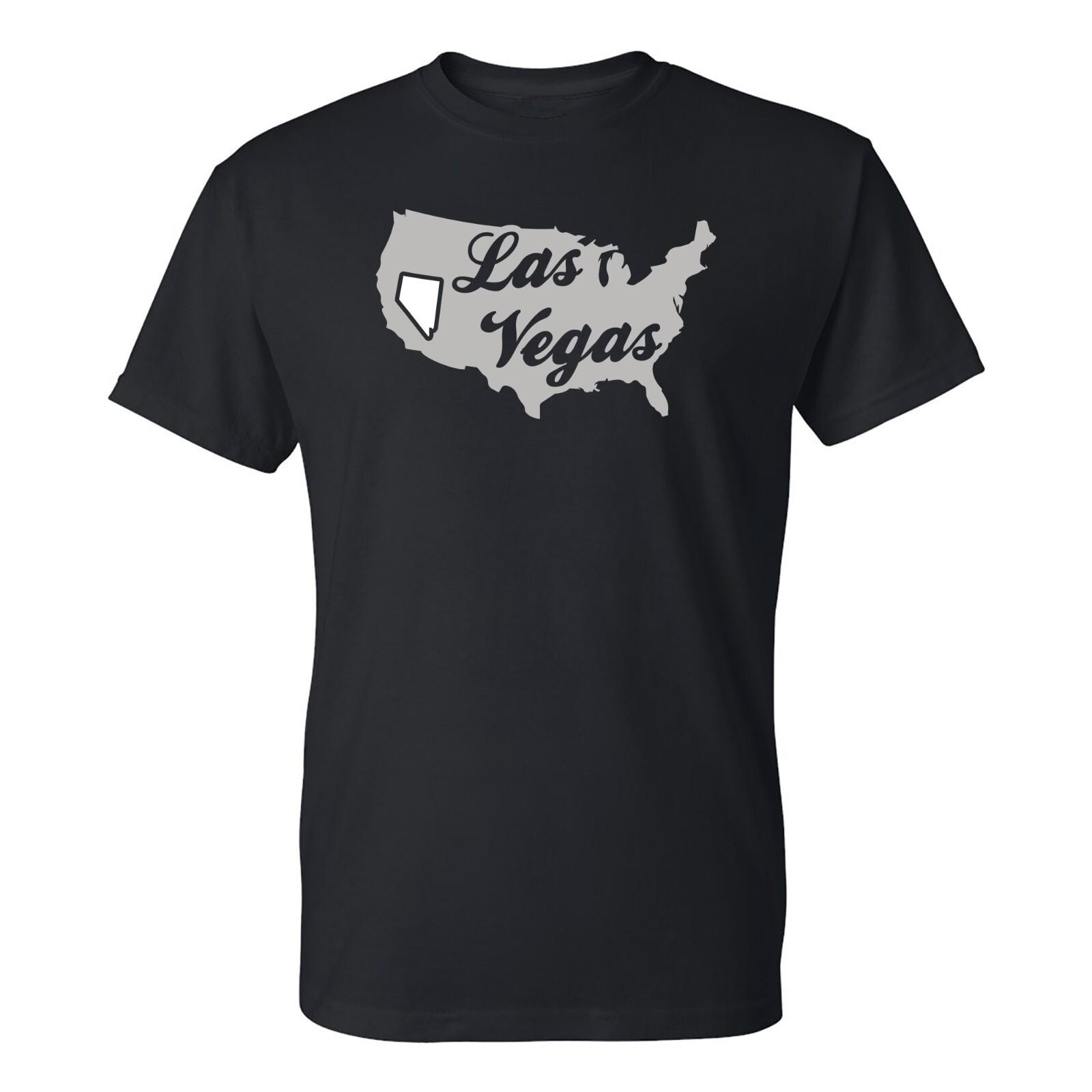 Las Vegas USA Script Football Team Colors Sports T-Shirt Black M