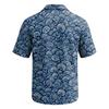 Men's Summer Hawaiian Print Cuban Collar Shirt Short Sleeve Button Down Casual Beach Shirt Lightweight Breathable Fabric