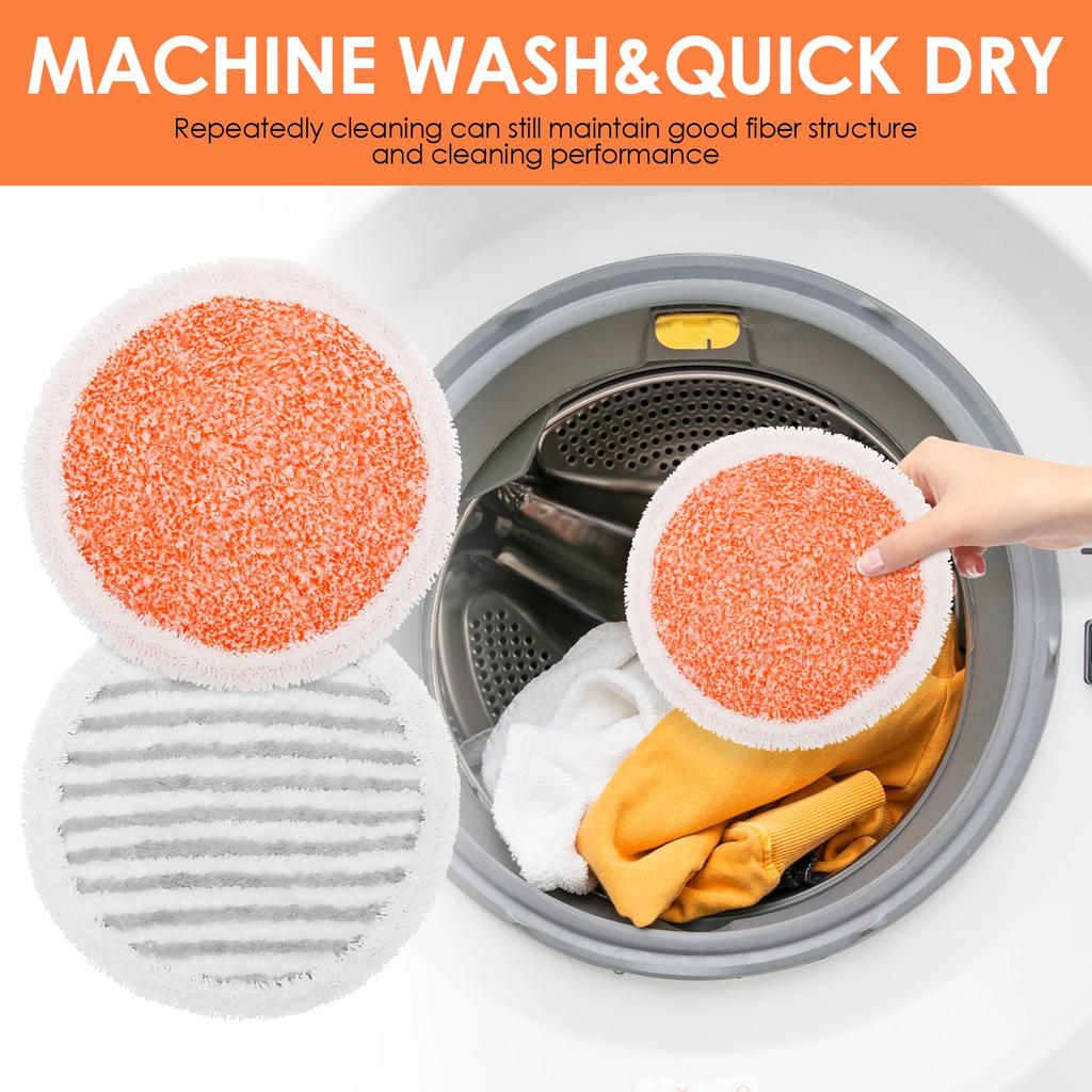 6Pcs Replacement Steam Mop Pad Reusable Steam Mop Cleaning Pad Household Cleaning Tool Accessories for S7000 S7201 S8001 S8201