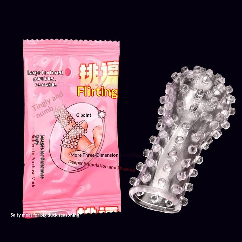 Finger Stimulators Spikes Flexible Textured Sex Toys Clit G-Spot Dotted Sleeve Clenched Masturbation Barbed Unisex