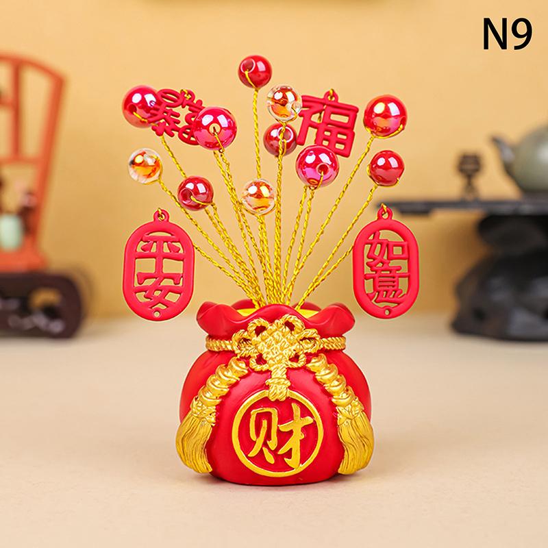 Chinese  Year Money Tree God Feng Shui Fa Cai Lucky Fortune Miniature Spring Festival Home Decorating Desktop Car Ornaments