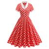 Retro Spring Dress With Button Design For Casual Travel And Events