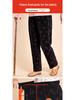 Corduroy Winter Velvet-Lined Trousers for Women - Warm, Straight-Leg, Ideal for Elderly and Middle-Aged.