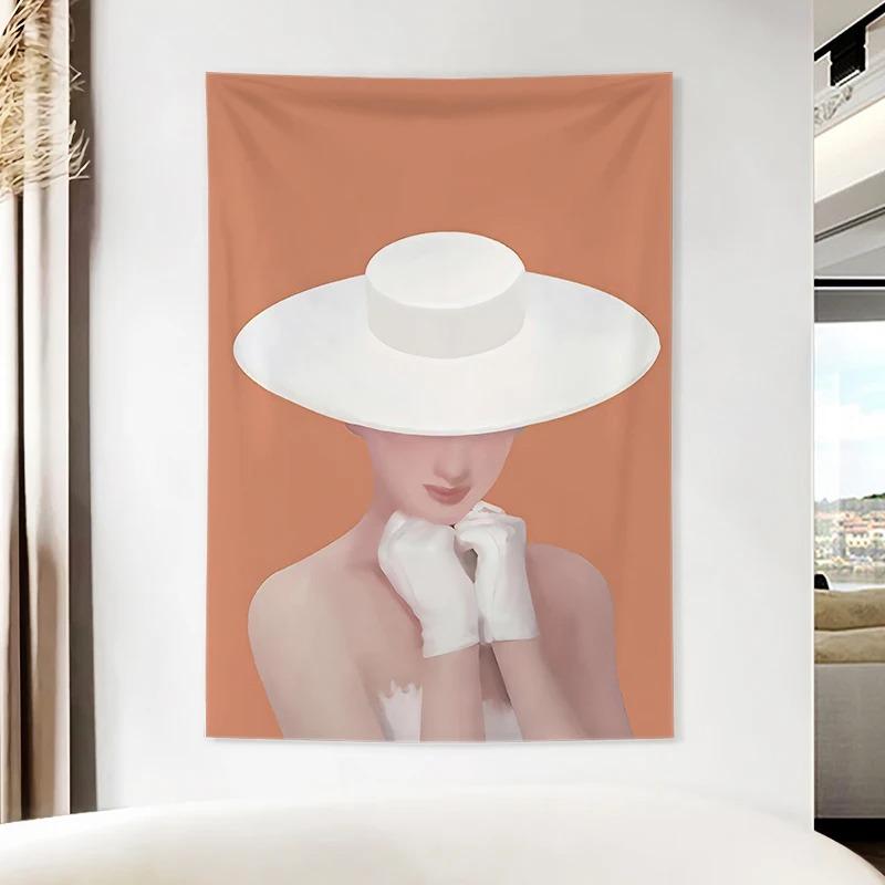 Modernes Schlichtes Charakter-Kunst Hängetuch Heim Wanddekoration Wandteppich Büro Wohnzimmer Wandteppich