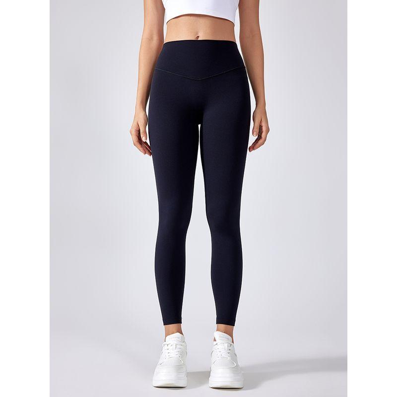 Nude Feel Quick-Drying Yoga Pants Outer Wear Leggings Tight Pilates Running Fitness Pants Women High Waist Peach Buttock Lifting