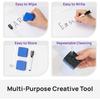 8 Pcs Colorful Magnetic Dry Erase Markers with Eraser,White Board Mini Dry Erase Markers with Eraser Cap,Fine Point Tip Student White Board Markers