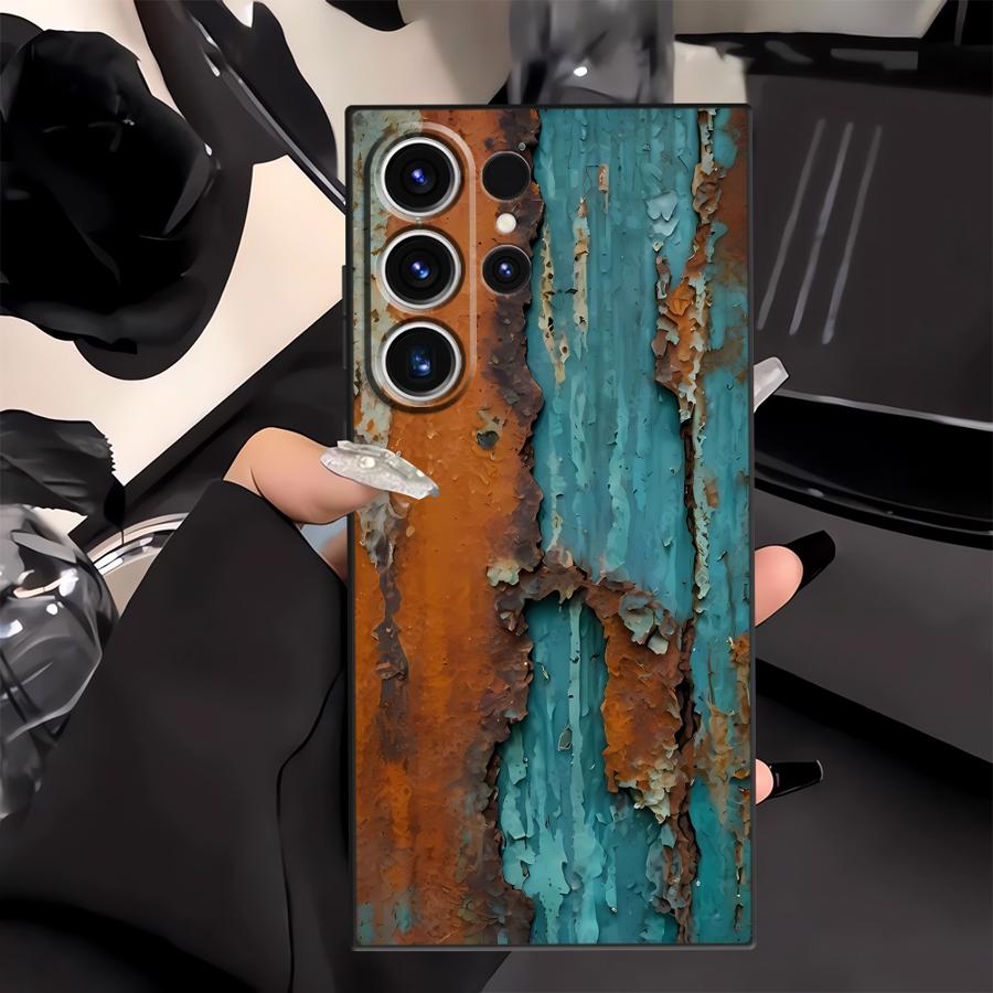 Funda Phone Cover Case for Samsung Galaxy S25 S23 S24 Plus S21 FE S26 Note 20 8 9 10 S10 S9 S20 Ultra Fashion Rust
