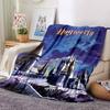 1pc Hogwarts Harry Potter Flannel Blanket - Soft Warm Throw for Home, Office, TravelL1341