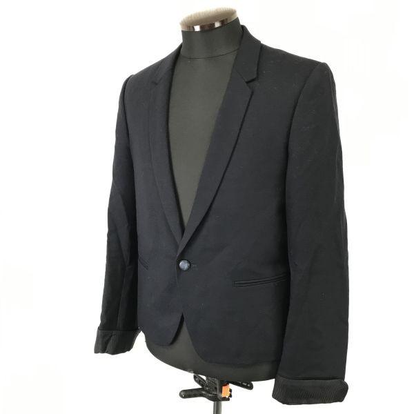 Made in Japan GGD TOKYO One Button Tailored Jacket Men’s L Black Wool Cupra Lining(USED)