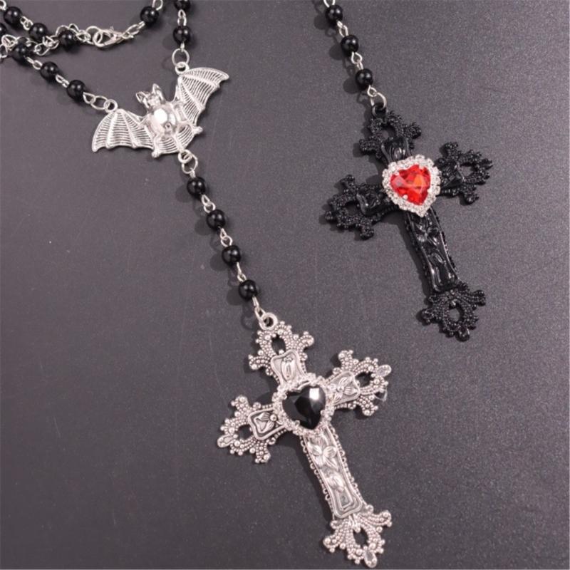 Elegant Beads Necklace Gothic Religious Necklace Pendant Necklace Neck Jewelry Modern Jewelry Present for Man and Women