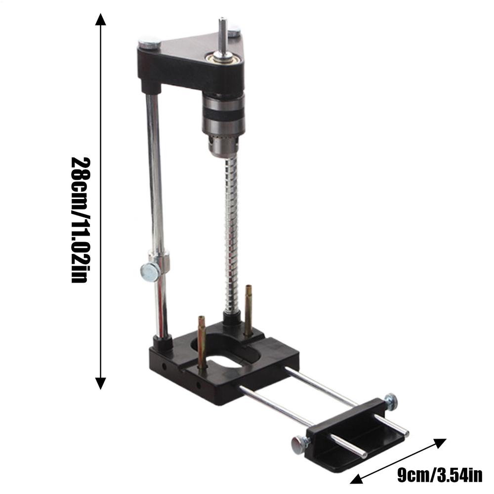

Woodworking Drill Locator Drilling Jig Punch Locator Holder Drill Guide Fixture with Scale Precise Positioner Woodworking Tool чорний