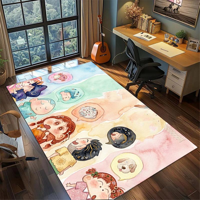 Crayon Shin-chan Cute Area Rug Non Slip Washable Large Carpet Bedroom Gamer Room Decor