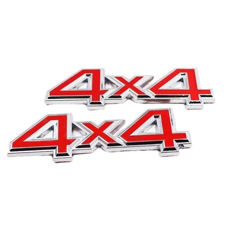 4X4 Metal Emblem for Jeep: 3D Decorative Four-Wheel Drive Body Sticker