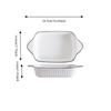 2-teiliges rechteckiges Keramik-Backblech mit zwei Griffen, Streifenmuster, Käse-Risotto-Backform, Backofen