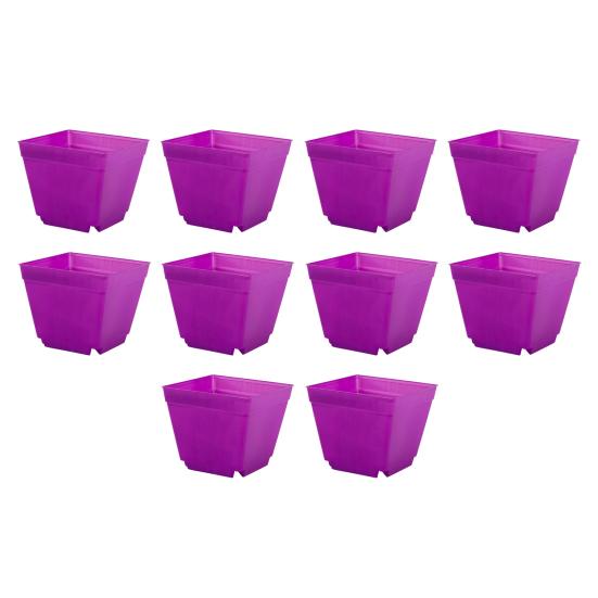 10Pcs Quadrado Vaso de Plantas Viveiro Transplante Plantador Recipiente Cesta de Jardim