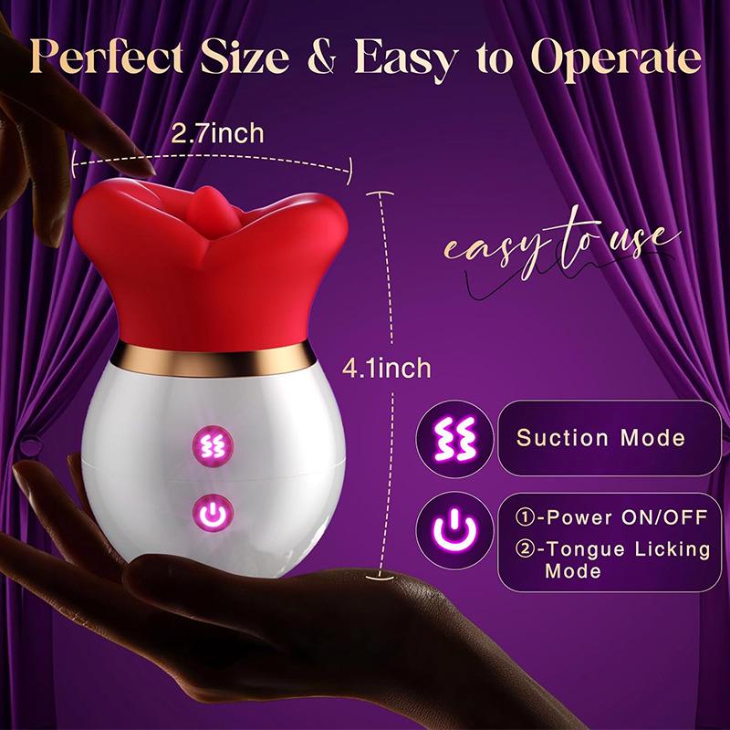 Intimate First Kiss: Vibrating Tongue-Licking G-Spot & Clitoral Stimulator