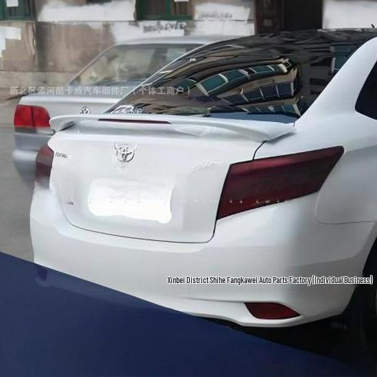 Совместимое заднее крыло с фонарями для Toyota Vios 2014-2024 Unfinished Tail Wing with Lights