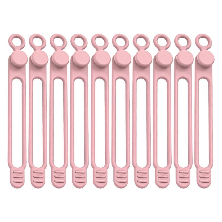 10pcs Reusable Silicone Cable Fasteners Data Cable Organizers Multipurpose Elastics Cord Organizers