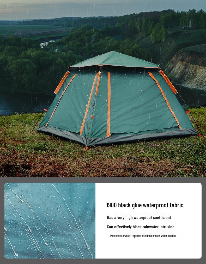 3-4 Person Rainproof Automatic Camping Tent for Beach and Outdoor Use