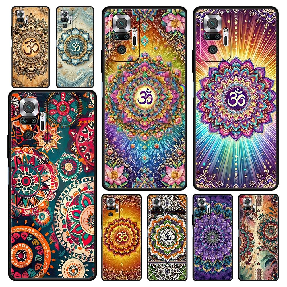 Indian Pattern Mandala Phone Case Cover for Redmi 14C 10C Note 15 14 13 12 10 11 K40 Pro Plus 5G Shockproof Soft TPU Shell Bags