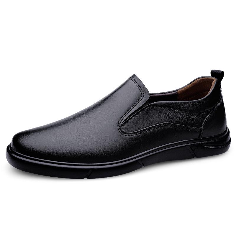 Men s Casual Slip-on Leather Loafers - Business & Formal Low-top Shoes 40