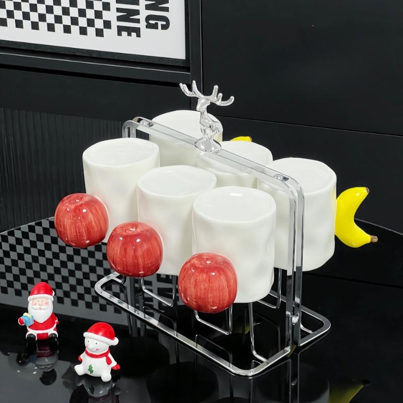 280ml Fruit Shape Ceramic Mug Creative Office Water Cup Home Breakfast Milk Cup Couple Afternoon Tea Coffee Cup Friend Gift