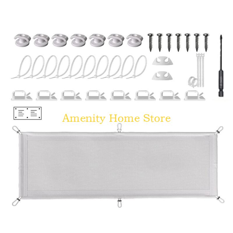 F26C Under Desk Cable Management Pocket Efficient Under Desk Wire Organizers Storage Holder for Secure and Neat Spaces