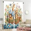 2pcs   2D FLAT PRINTING Curtains (Without Rod) AnimalArk Popular Curtains&Drapes Versatile Durable Polyester Curtains Room Decor