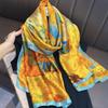 180*90cm Luxury Brand Women Summer Silk Scarves Shawl Lady Wrap Soft Female Europe Designer Beach Bandanna