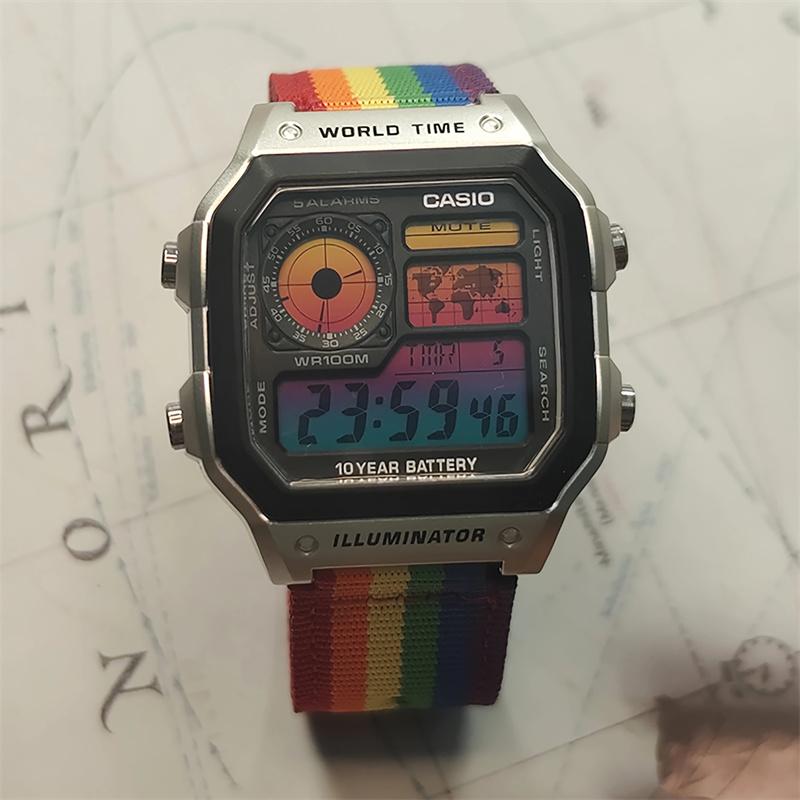 Casio Unisex YOUTH Black Watch AE-1200WH-1C(Watch3--)