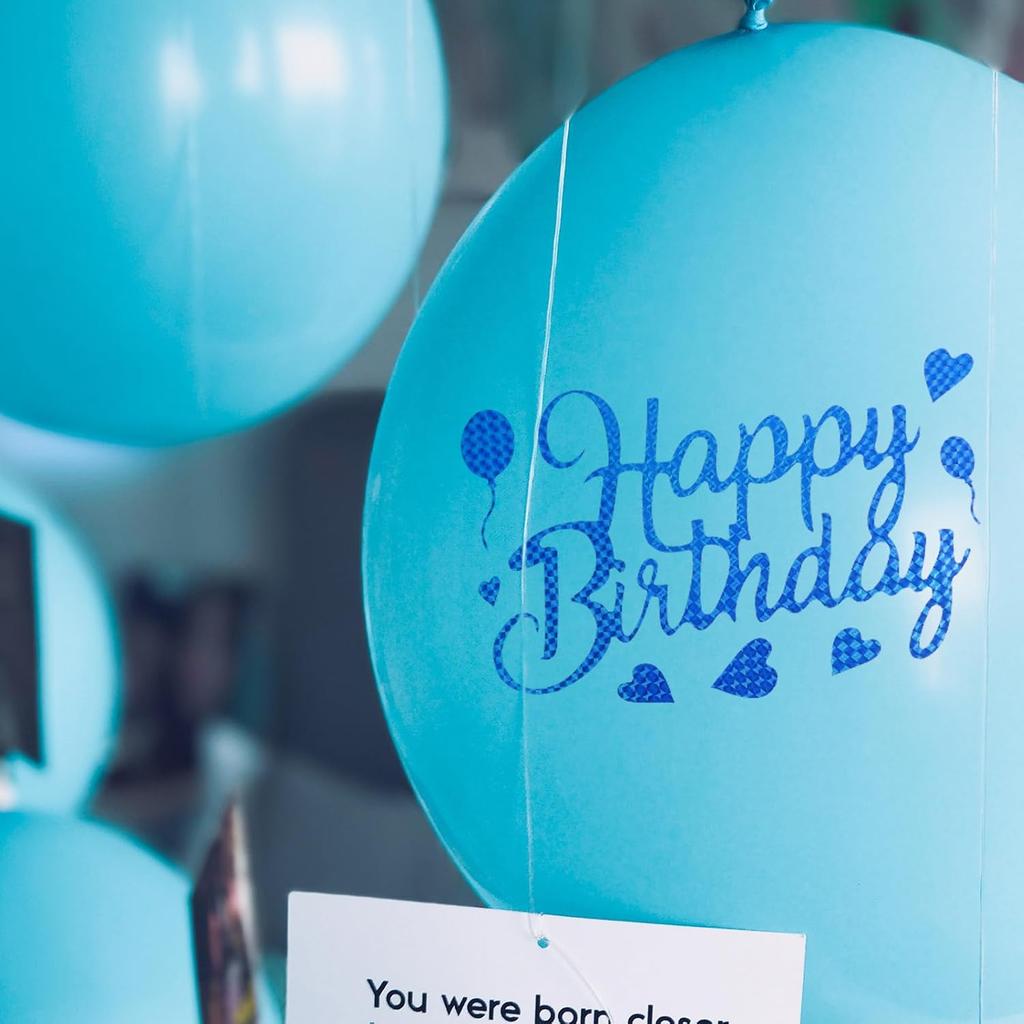 Birthday Sticker for Hippy Letter Ballon Letters (Random Color) 5pcs Stickers Happy Birthday Party Supplies Decals Paster Balloon