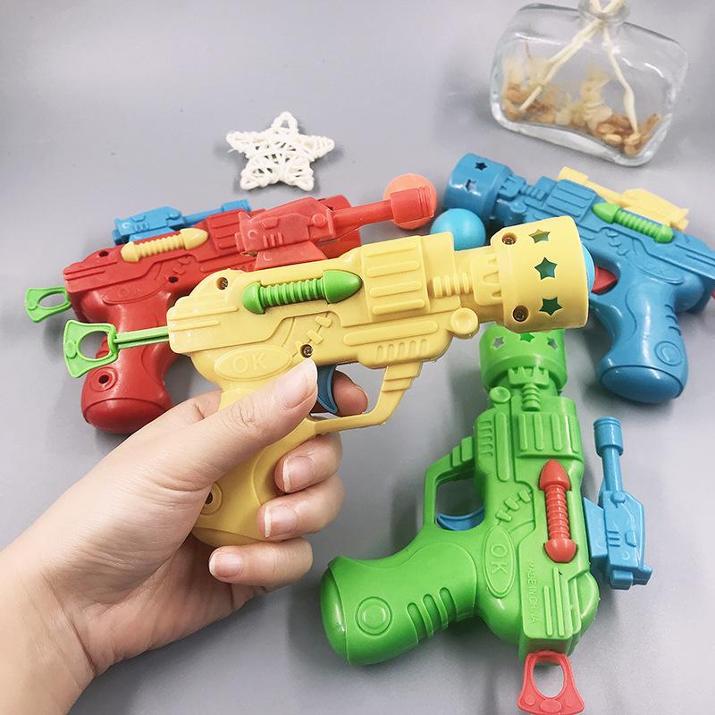 2PCS Soft Ball Gun Pistol Classic Retro Toy Plastic Launcher Safe Fake Foam Gun For Adults Children Shooting Games