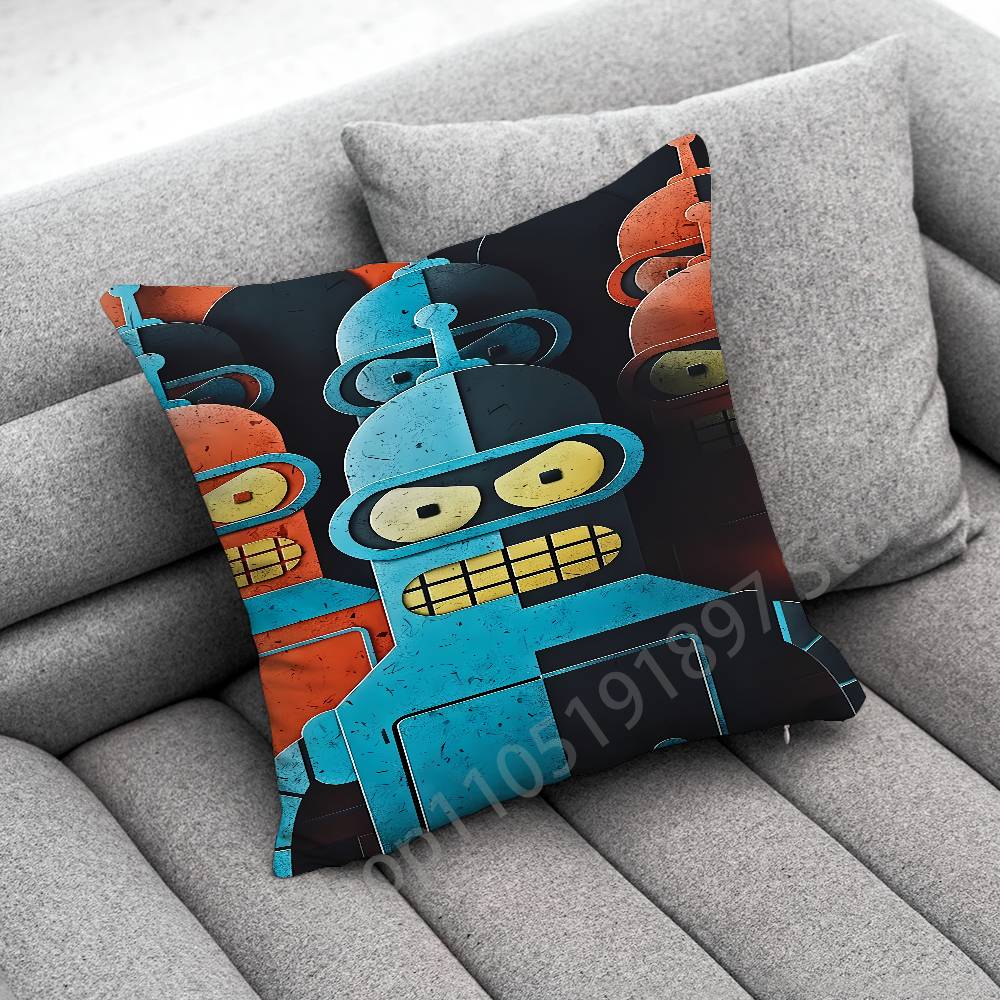 F-Futurama B-Bender Throw Pillow Case For 45*45cm 40cm 55cm 50cm 30cm Square Car Pillowcase Shell