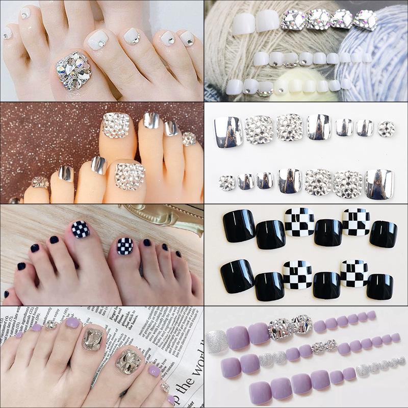 

Aurora Temperament Cat Eye Rhinestone Toenail Art - Wearable Gel Manicure Patches