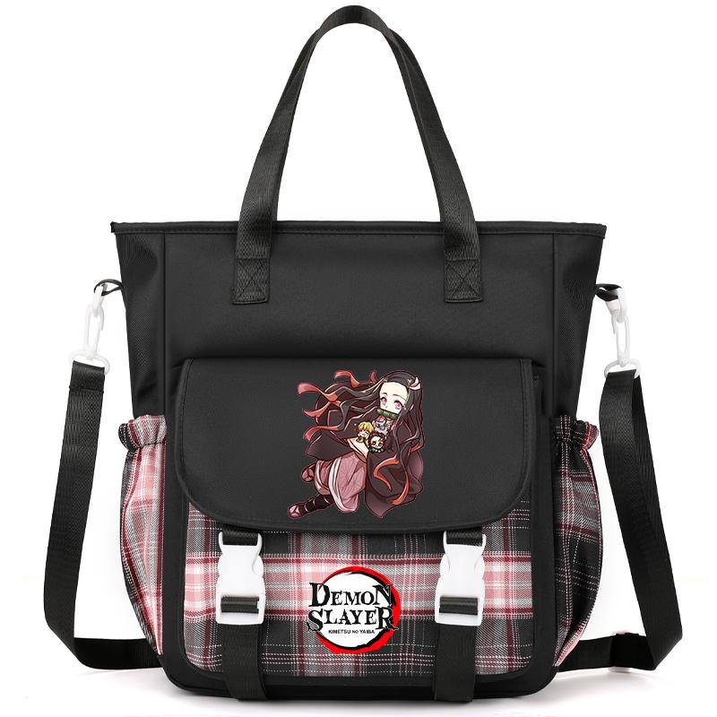 Demon Slayer Tote Bag Crossbody Bag Carrying Bag Shoulder Bag for Teenager Girl Boy Back To School Bag Men Women Leisure Travel Bag Mochila