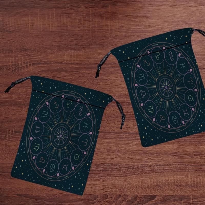 Drawstring Pouch Bag Divinations Tarots Bag Game Dices Oracles Cards Stored Bag