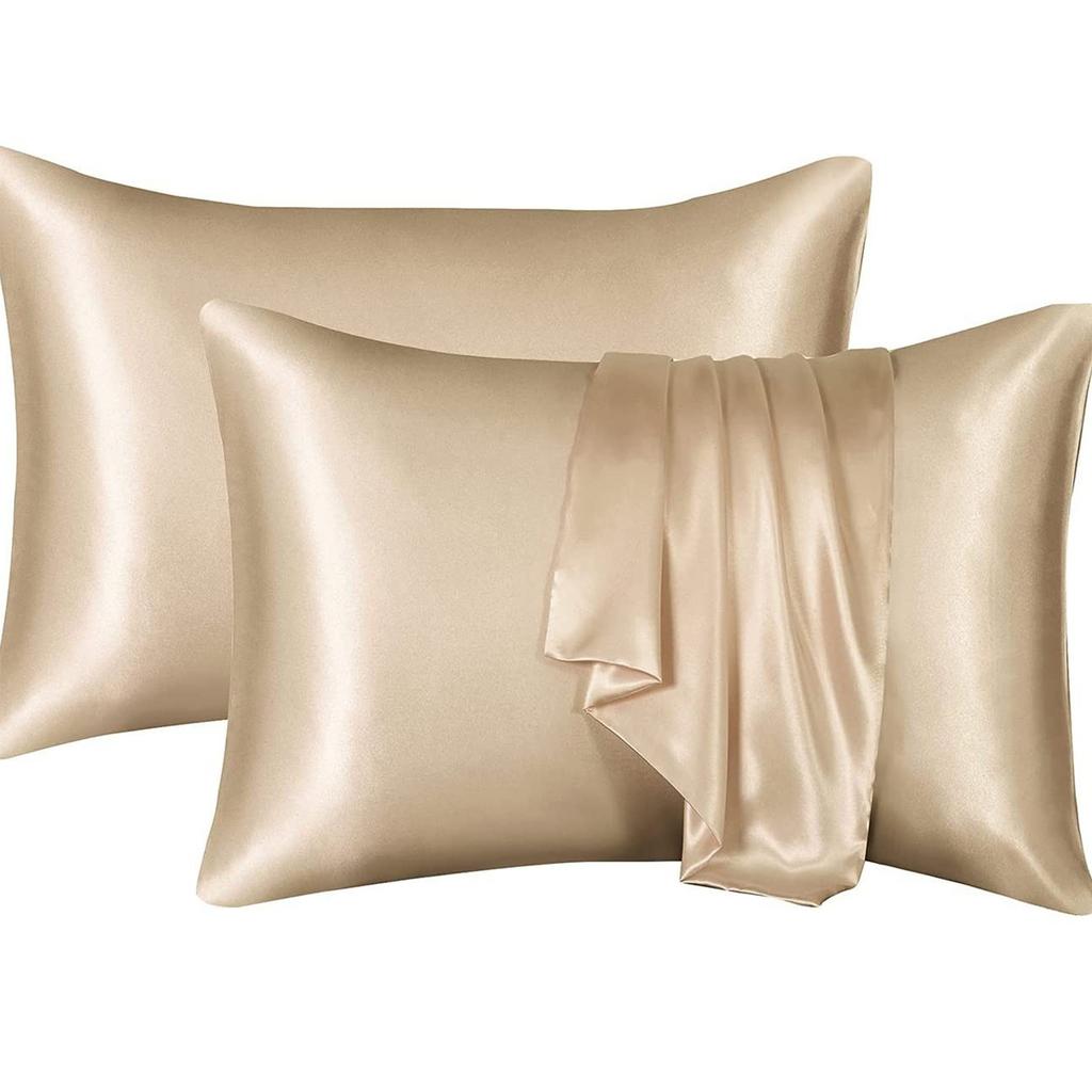 2Pieces Satin Pillowcase Set 50x66cm Optional Color Smooth And Soft Pillow Covers For Hair And Skin Protection